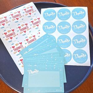 POSHMARK posh SWAG stickers Thank You Cards Blue poshfest poshfixings poshshows